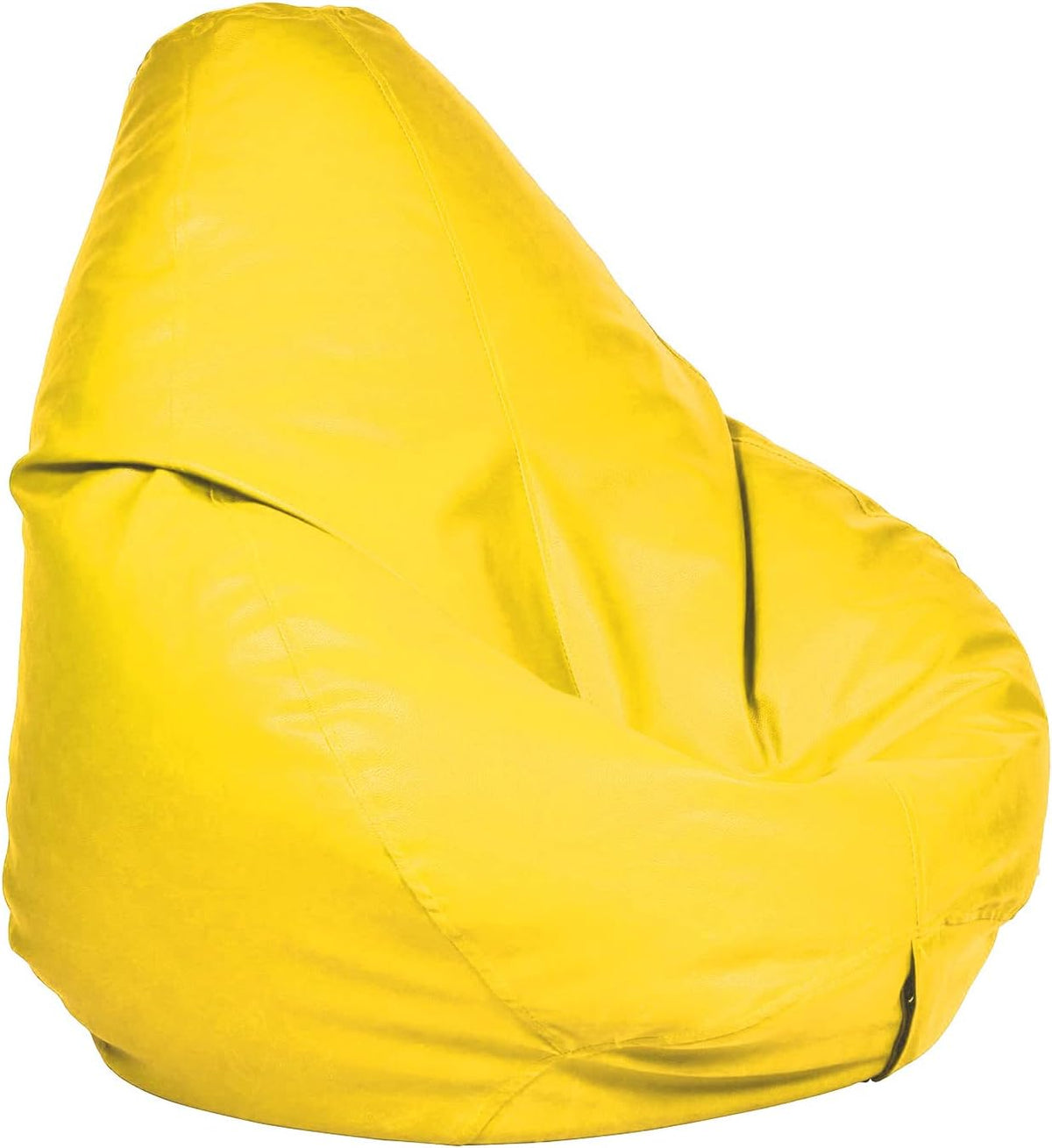 Ample Decor Bean Bag Cover (Filler Not Included), Plush Toys Storage Soft Leatherette, Durable Construction Sturdy Zipper, Ideal for Children and Teenagers - Yellow
