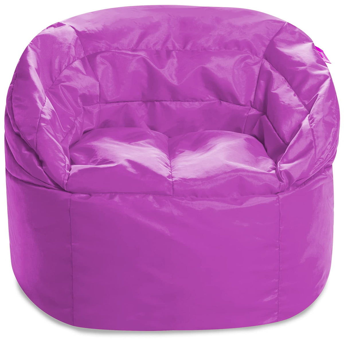 Posh Creations Structured Comfy Bean Bag Chair for Gaming, Reading, and Watching TV, Malibu Lounge, Canvas - Forest Critters on White