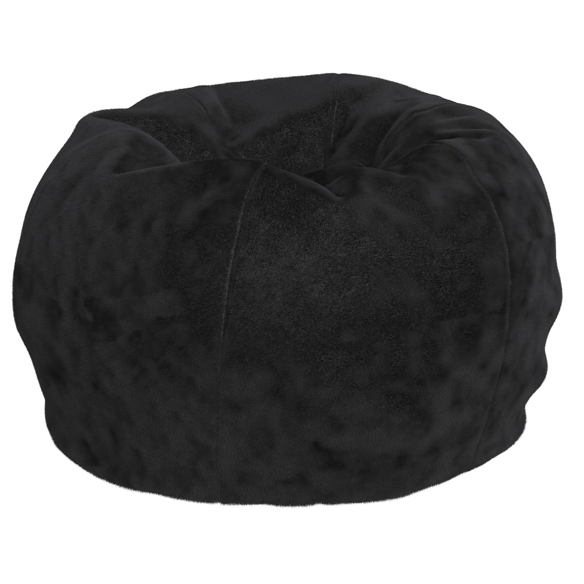 Flash Furniture Faux Sherpa Small Refillable Bean Bag Chair, Natural