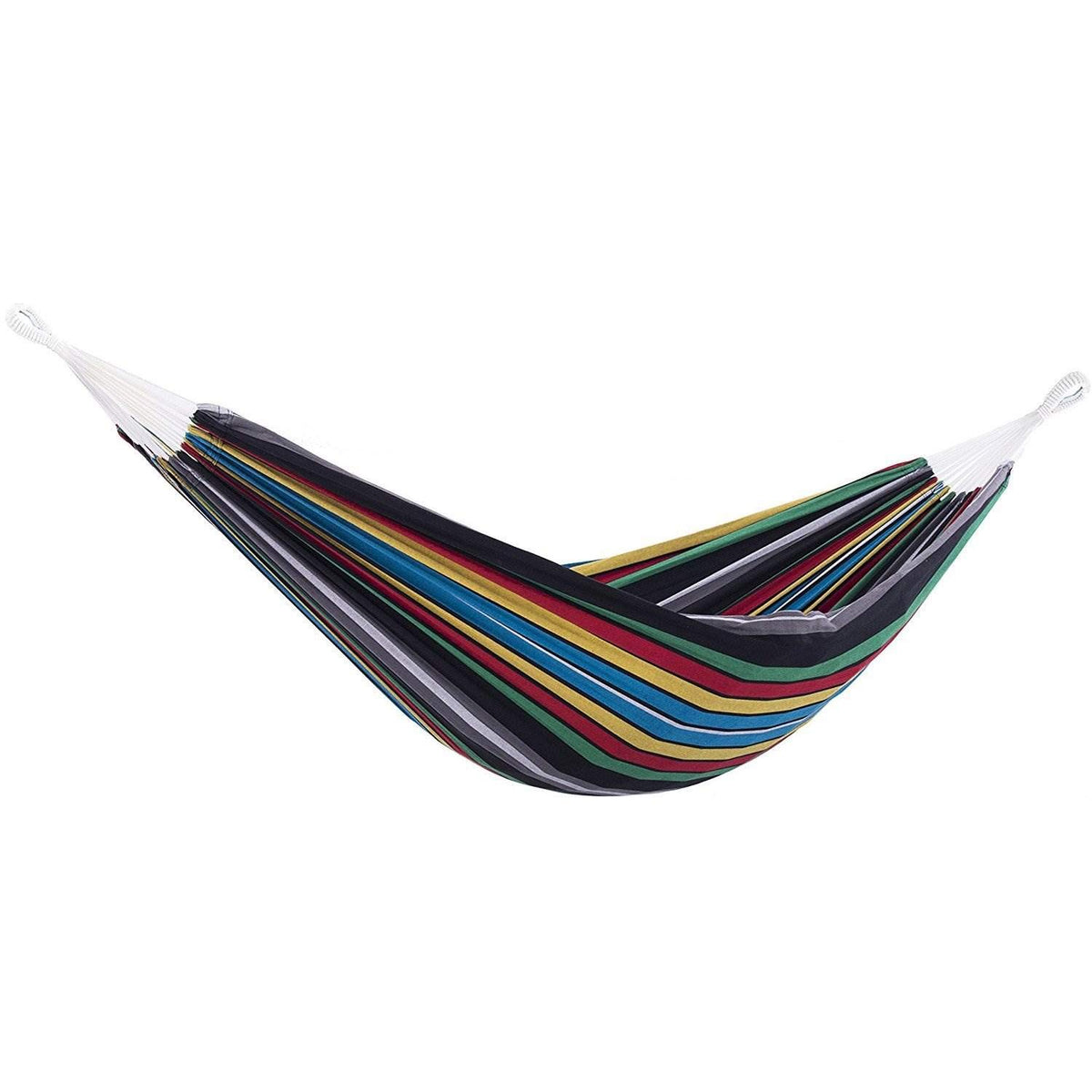 Vivere Brazilian Style Double Outdoor Cotton Hammock with Carry Bag, Cayo Reef