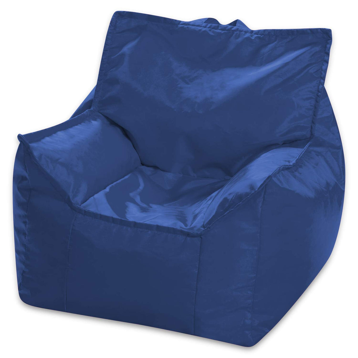 Posh Creations Structured Comfy Bean Bag Chair for Gaming, Reading, and Watching TV, Malibu Lounge, Canvas - Forest Critters on White