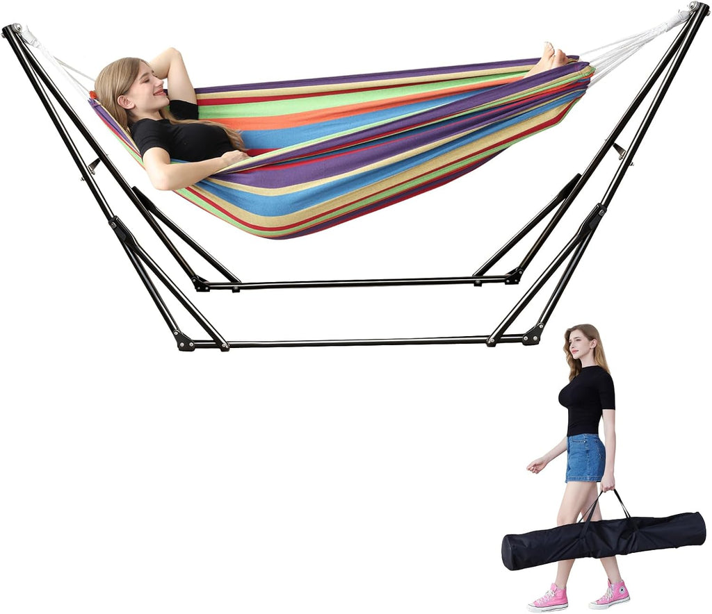 Portable Hammock with Stand for Outside or Inside,No Tree Required