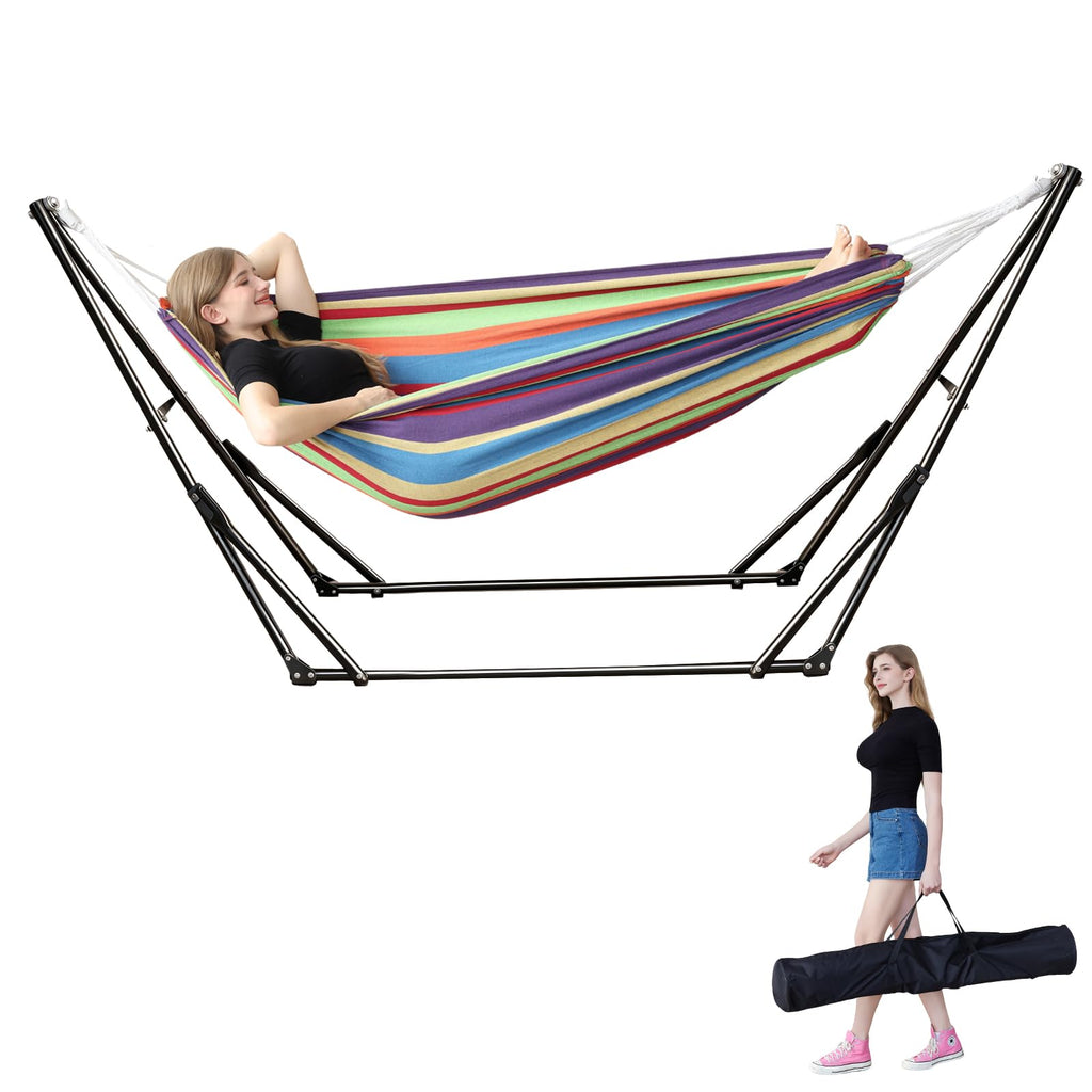 Portable Hammock with Stand for Outside or Inside,No Tree Required