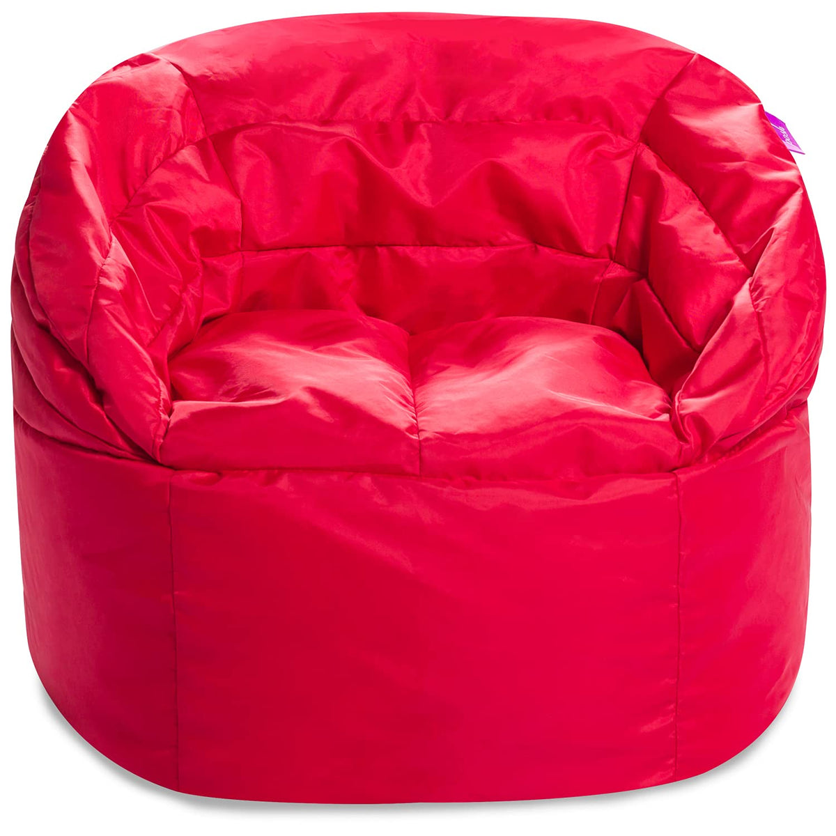 Posh Creations Structured Comfy Bean Bag Chair for Gaming, Reading, and Watching TV, Malibu Lounge, Canvas - Forest Critters on White