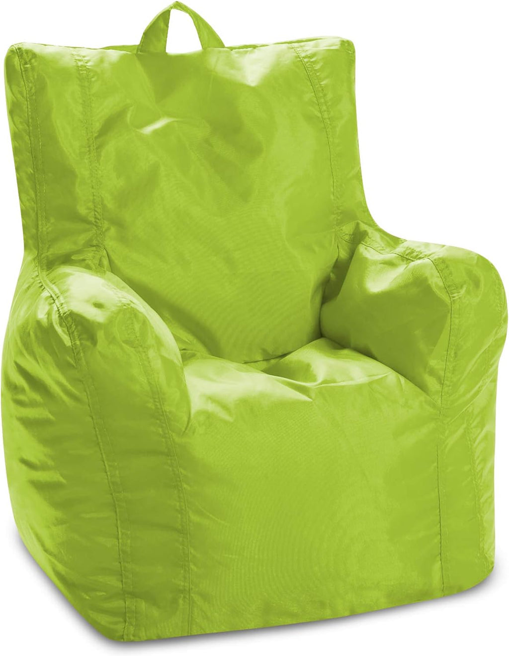 Posh Creations Pasadena Bean Bag Toddlers and Kids, Comfy Chair for Children, Soft Nylon-Lime