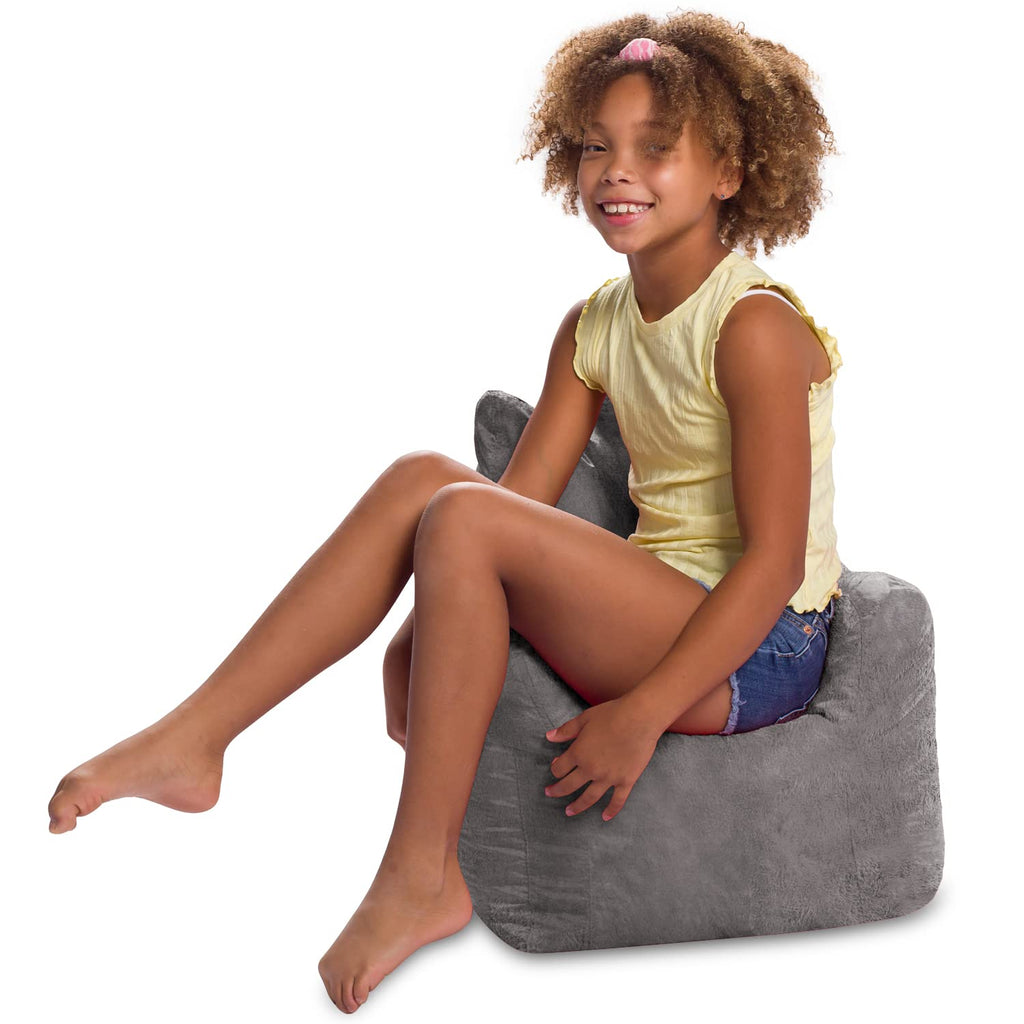 Posh Creations Pasadena Bean Bag Toddlers and Kids, Comfy Chair for Children, Soft Nylon-Lime