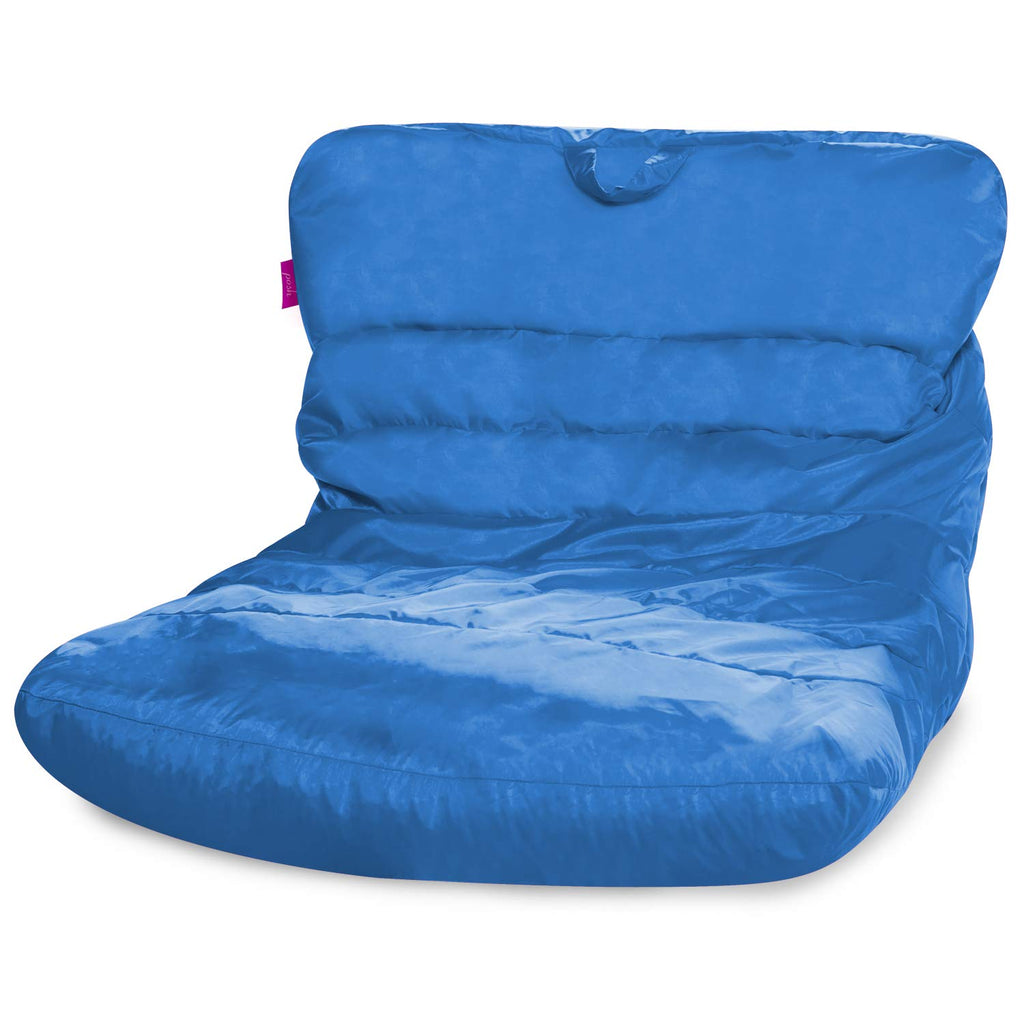 Posh Creations Structured Comfy Bean Bag Chair for Gaming, Reading, and Watching TV, Malibu Lounge, Canvas - Forest Critters on White