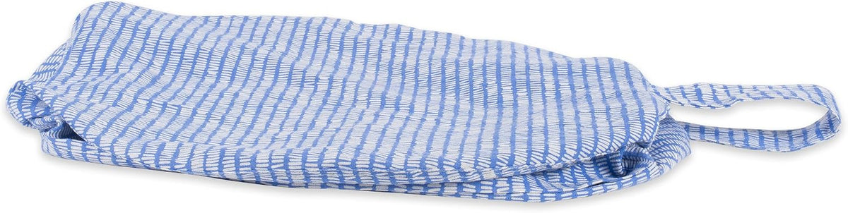 DII Keeping Score Stripes Print, Large Bean Bag Chair Cover for Kids & Stuffed Animal Storage, Bright Blue, One Size