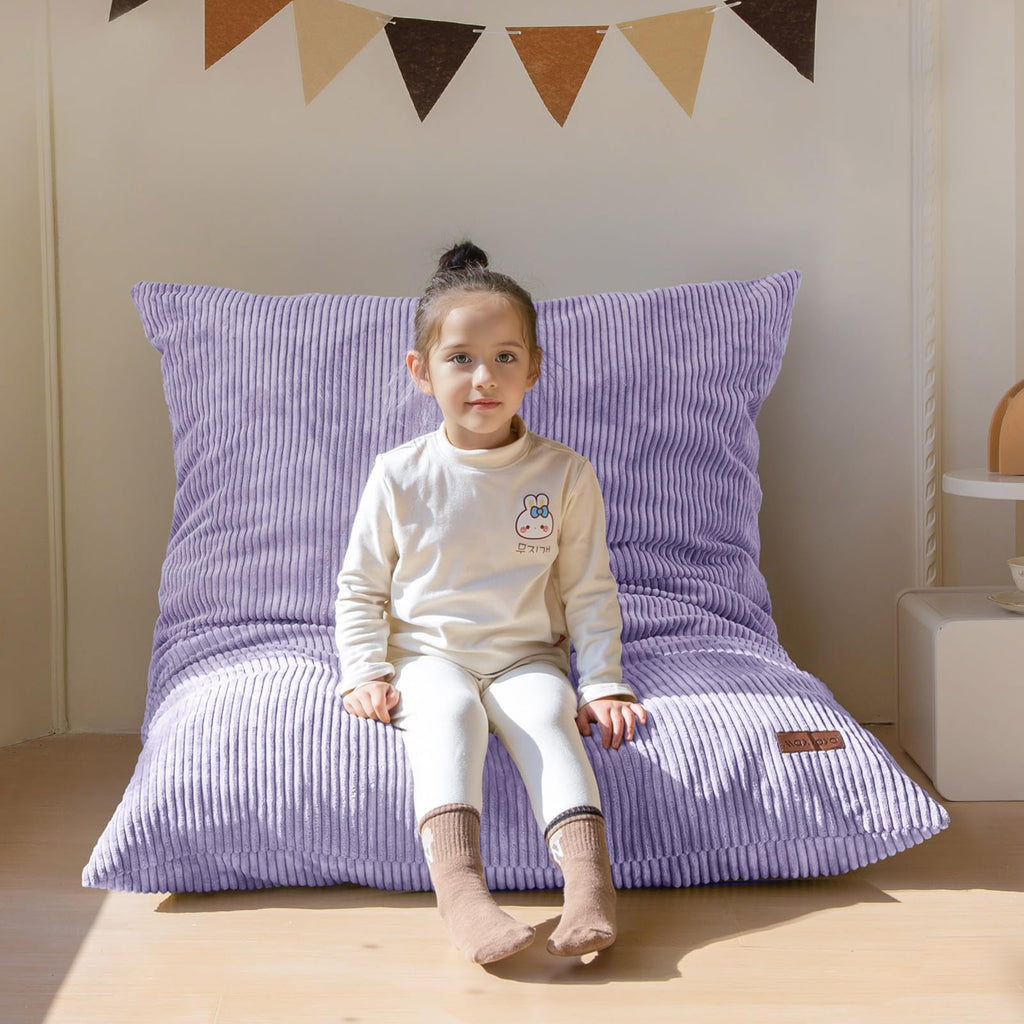 MAXYOYO 3 in 1 Kids Bean Bag Chair, Comfy Floor Sofa with Removed Cover