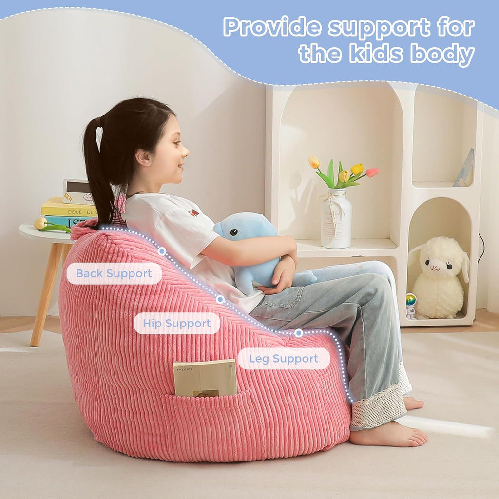 MAXYOYO Kids Bean Bag Chair, Convenient Bean Bag Sofa with Handle