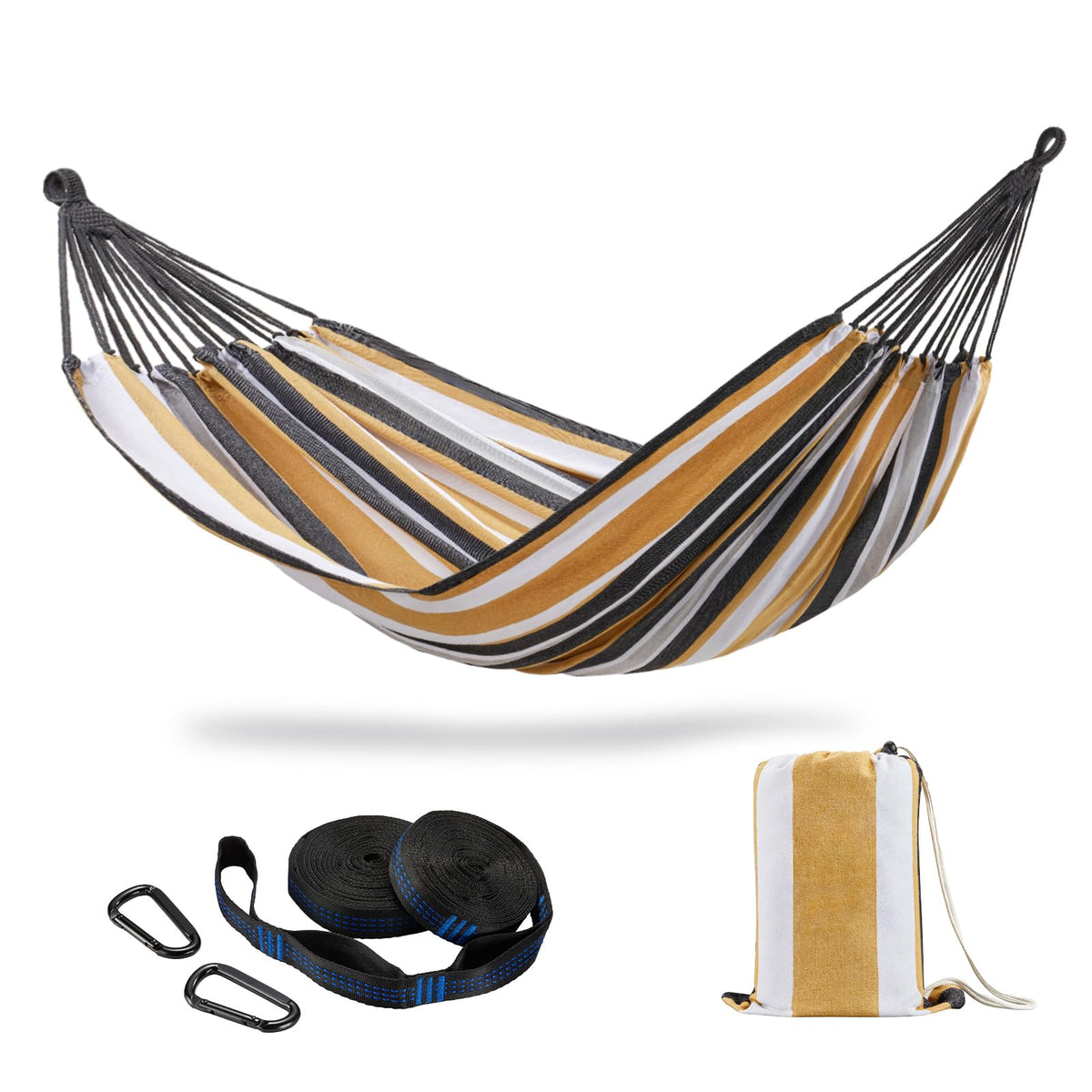 Brazilian Double Hammock with Tree Straps, Extra Large, 450 lbs Capacity