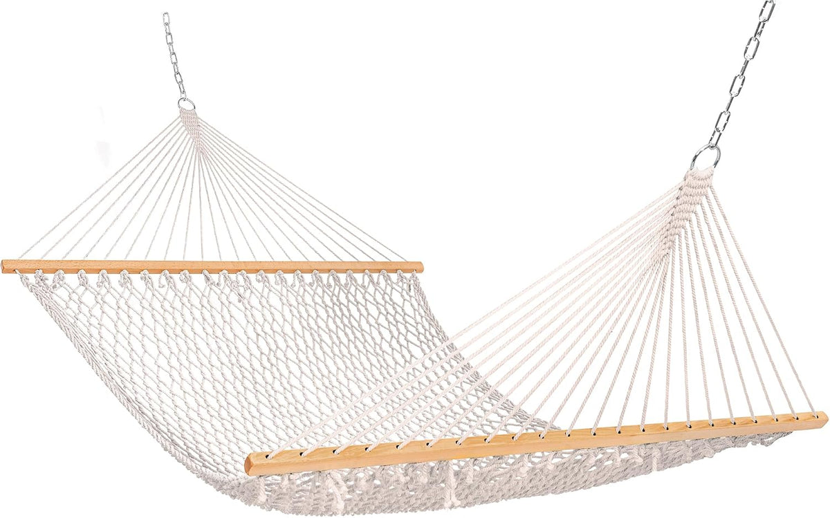 Lazy Daze 12 Ft Double Rope Hammock, Traditional Hand Woven Mesh Hammock