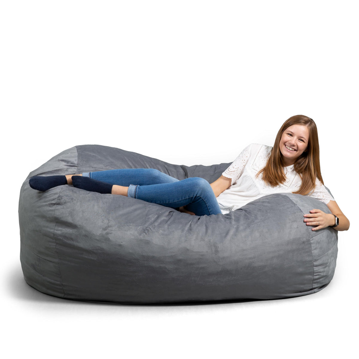 Big Joe Turnabout 3-in-1 Convertible Kids Bean Bag Chair, Midnight Blue
