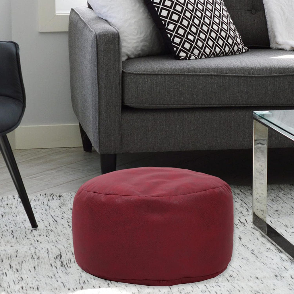 Kids Storage Bean Bag Chair Cover Waterproof Stuffable Zipper Beanbag Chair for Children Adults Dorm Room (Red)