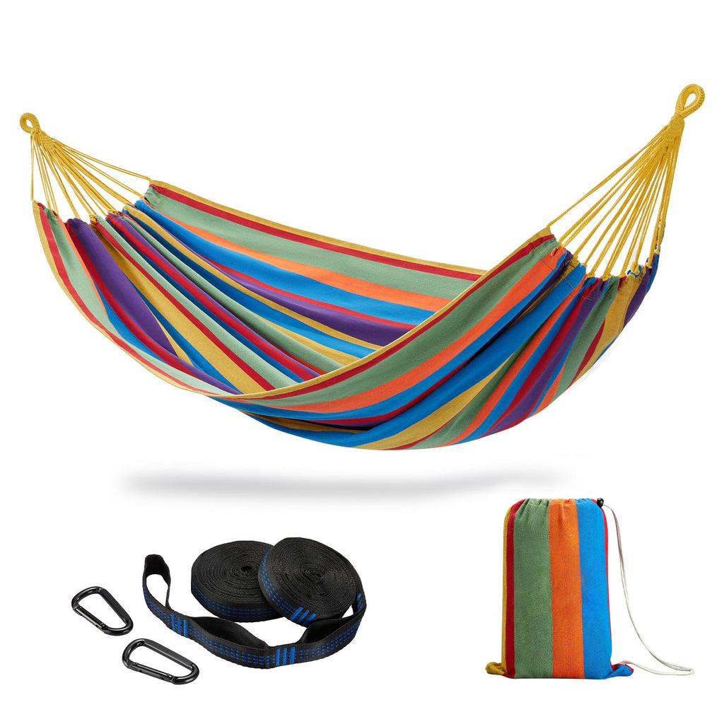 Brazilian Double Hammock with Tree Straps, Extra Large, 450 lbs Capacity