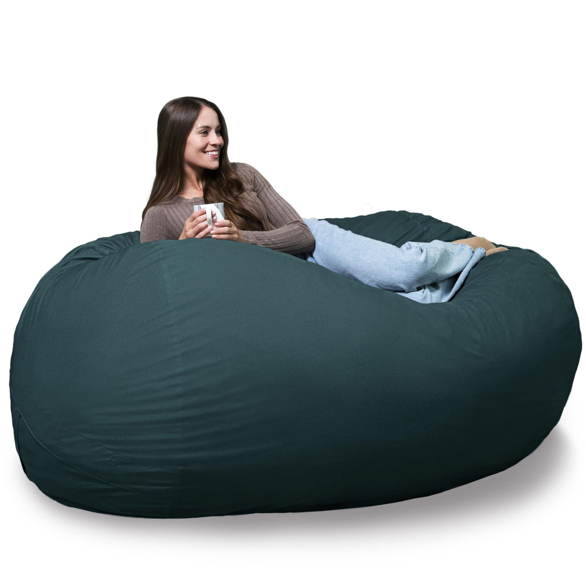 Big Joe Turnabout 3-in-1 Convertible Kids Bean Bag Chair, Midnight Blue