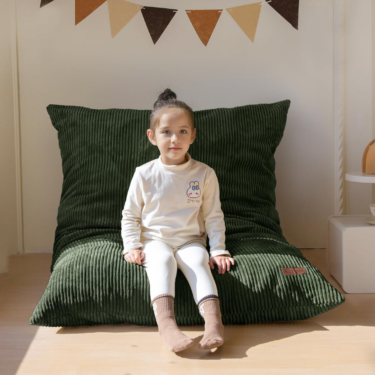 MAXYOYO 3 in 1 Kids Bean Bag Chair, Comfy Floor Sofa with Removed Cover