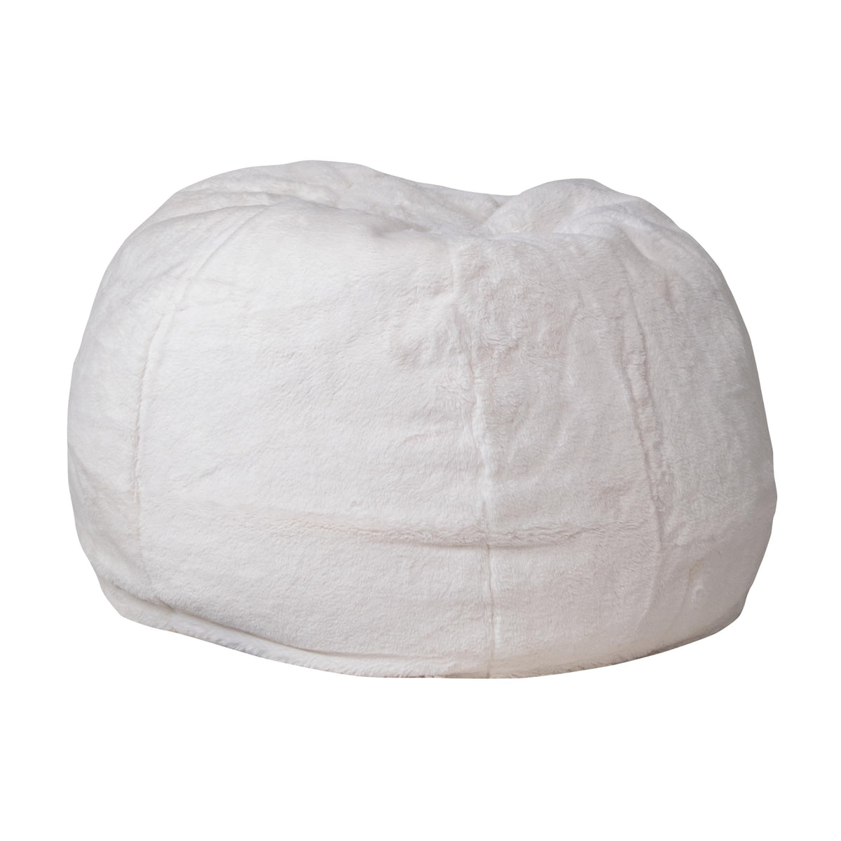 Flash Furniture Faux Sherpa Small Refillable Bean Bag Chair, Natural