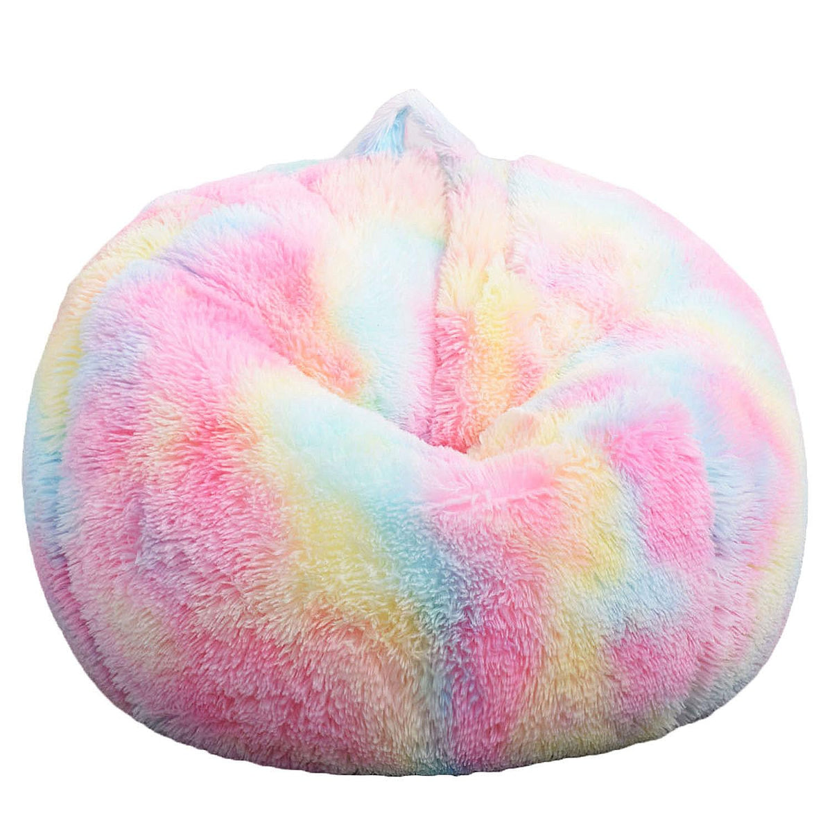 Fluffy Stuffed Animal Storage Bean Bag Chair Cover (No Filler), Faux Fur Comfy Bean Bag Cover for Organizing Plush Toys or Textile, for Adults Teens Kids Girls,Dusty Pink