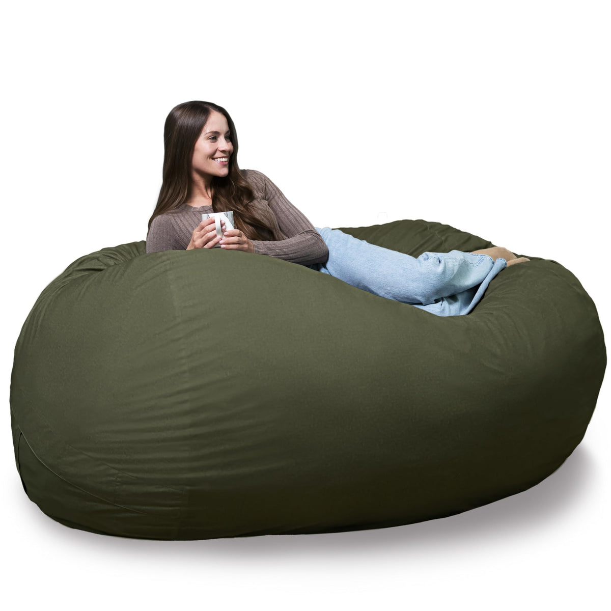 Big Joe Turnabout 3-in-1 Convertible Kids Bean Bag Chair, Midnight Blue