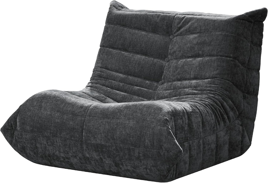 Hobestluk Kids Bean Bag Chair Fluffy Dark Grey Large Beanbag Couch