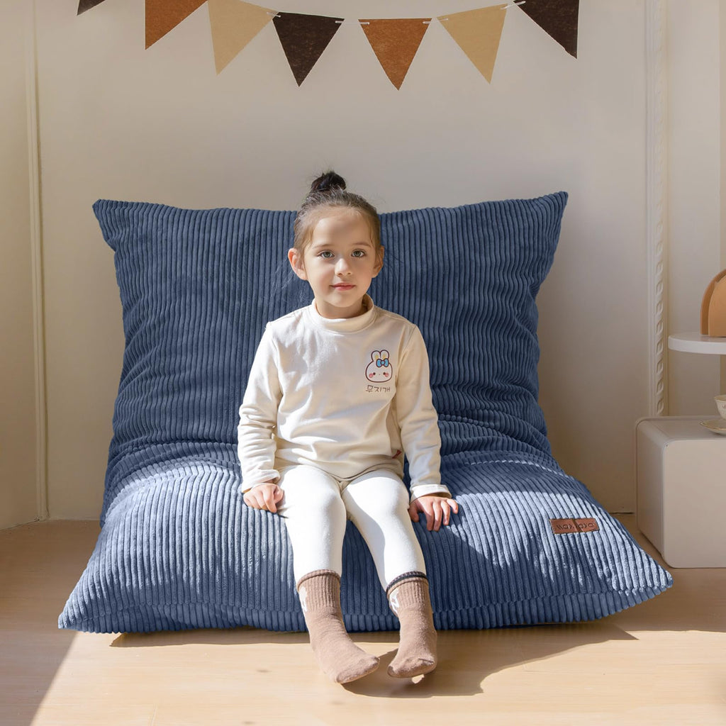 MAXYOYO 3 in 1 Kids Bean Bag Chair, Comfy Floor Sofa with Removed Cover
