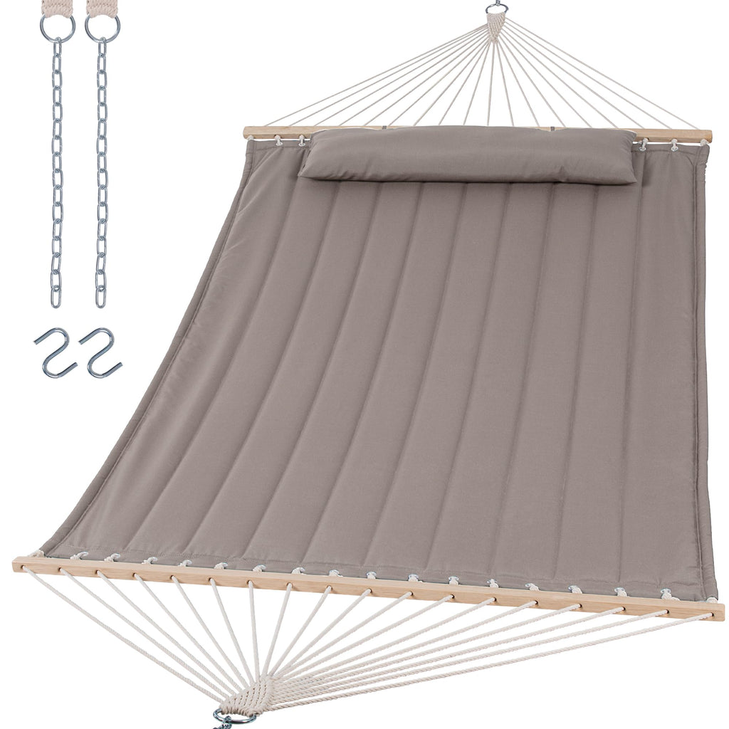 SUNCREAT Extra Large Outdoor Portable Hammock, Gray Green