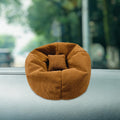 Toy Bean Bag Chair Car Dashboard Decoration, Mini Soft Automotive Lazy Sofa Ornament with Pillows, Cute Vehicle Interior Puppet Seat Accessories for Display Toy (Pink)