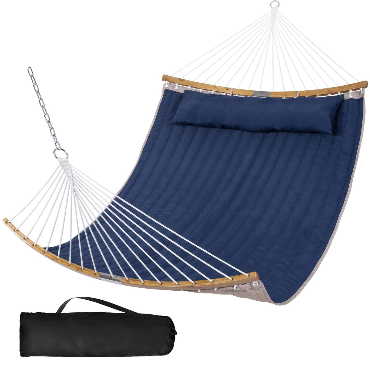SUNCREAT Hammocks Hanging Tree Hammock for Outdoor, Large Replacement Hammock for Stand, Navy Blue
