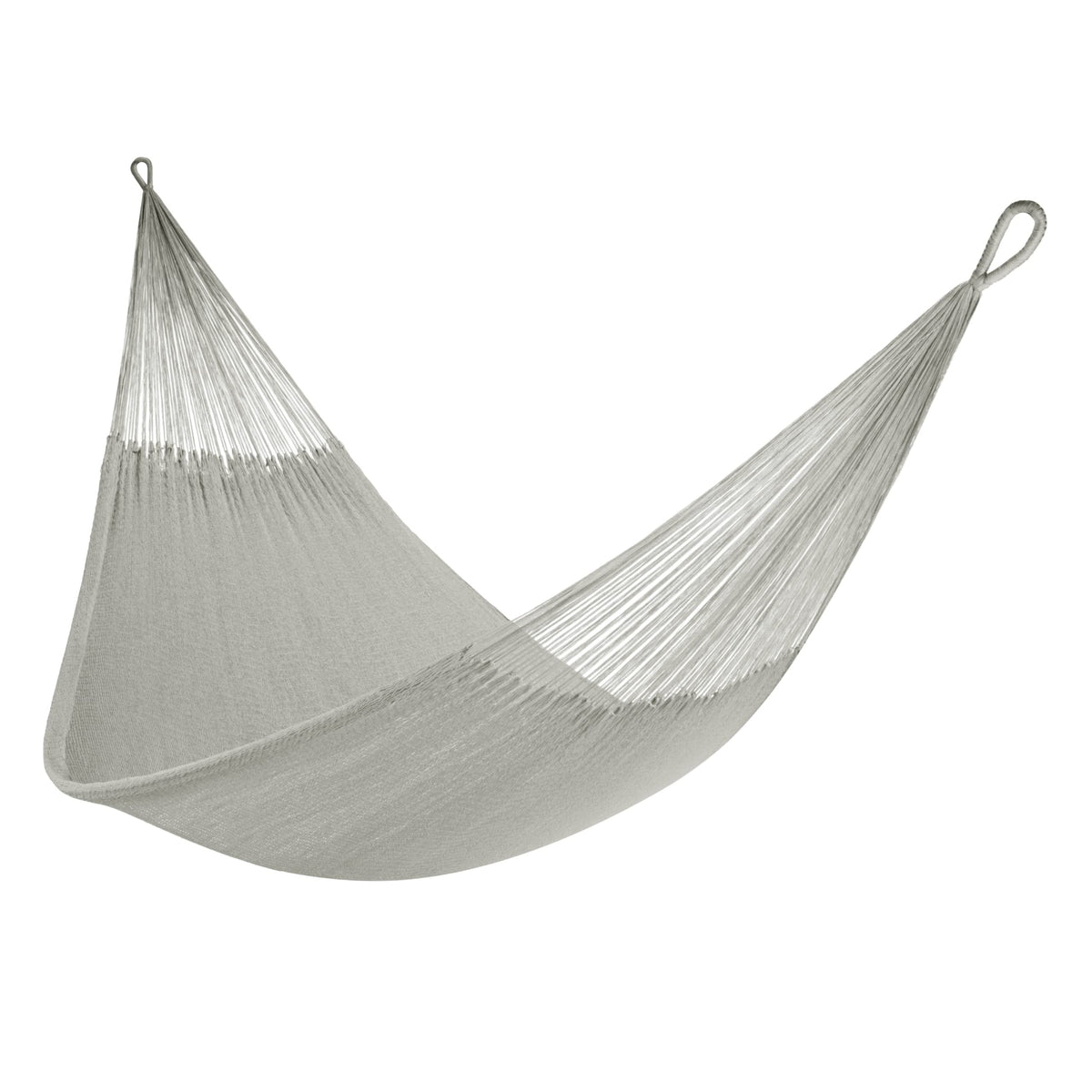 Handwoven Hammock by Yellow Leaf Hammocks - Double Size, Fits 1-2 PPL, 400lb max - Weathersafe, Super Strong, Easy to Hang, Ultra Soft, Artisan Made - Color: Grey