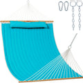 Lazy Daze Double Quilted Hammock with Pillow for Outside, Fit 13-15Ft Stand