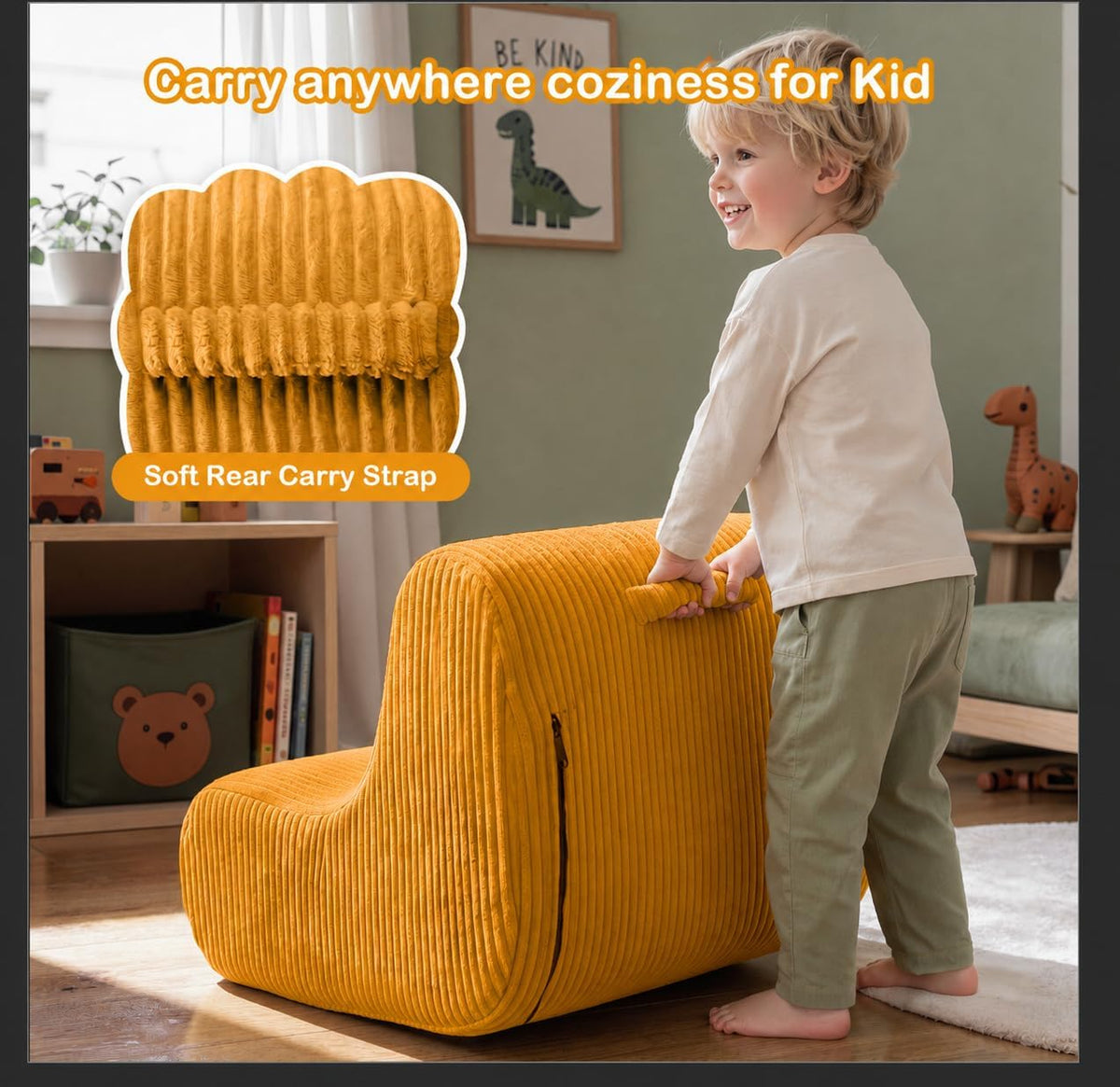 DAICO Kids Bean Bag Chair, Comfy Bean Bag Sofa for Gaming & Reading