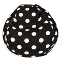 Majestic Home Goods Classic Bean Bag Chair - Large Polka Dots Giant Classic Bean Bags for Small Adults and Kids (28 x 28 x 22 Inches) (Black)