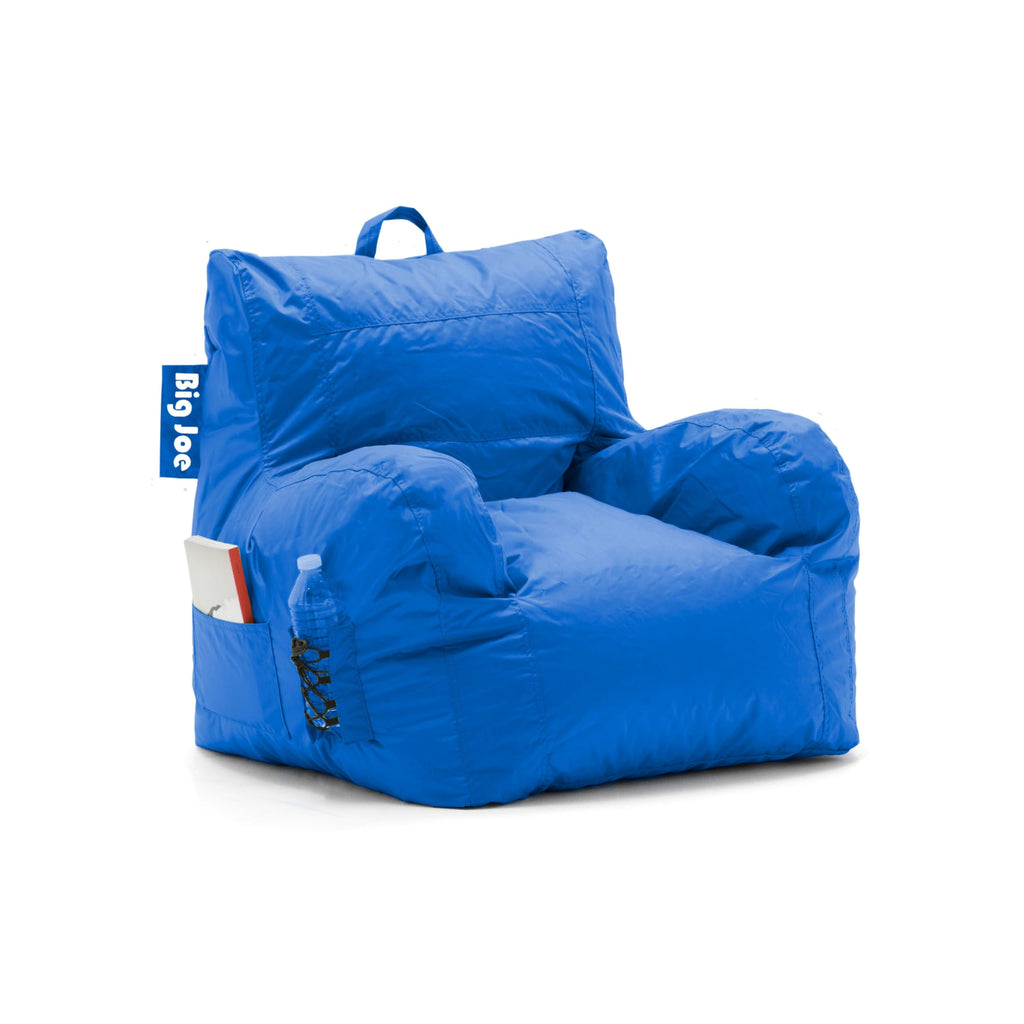 Big Joe Roma Kid's Bean Bag Chair, Oat Sherpa and Graphite, Vegan Suede, 2 Foot Lightweight Refillable Children's Seat