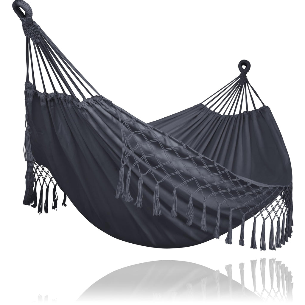 SUNCREAT Long Replacement Hammock Two Person for Stand, Blue White Stripes