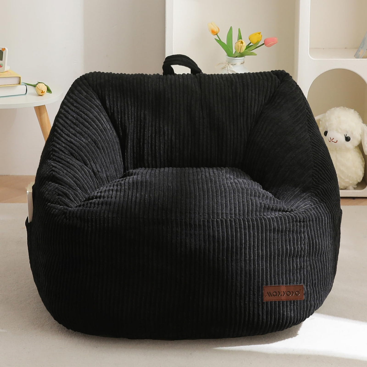 MAXYOYO Kids Bean Bag Chair, Convenient Bean Bag Sofa with Handle