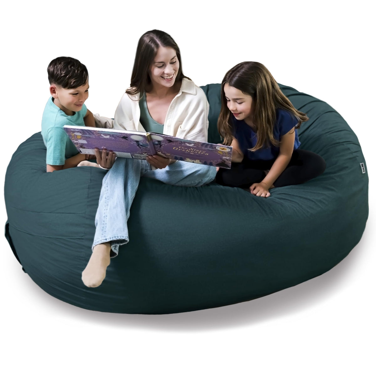 Big Joe Turnabout 3-in-1 Convertible Kids Bean Bag Chair, Midnight Blue
