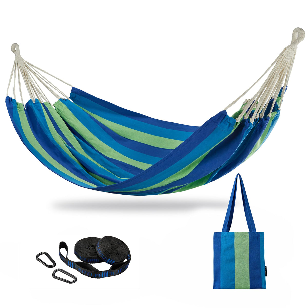 Brazilian Double Hammock with Tree Straps, Extra Large, 450 lbs Capacity