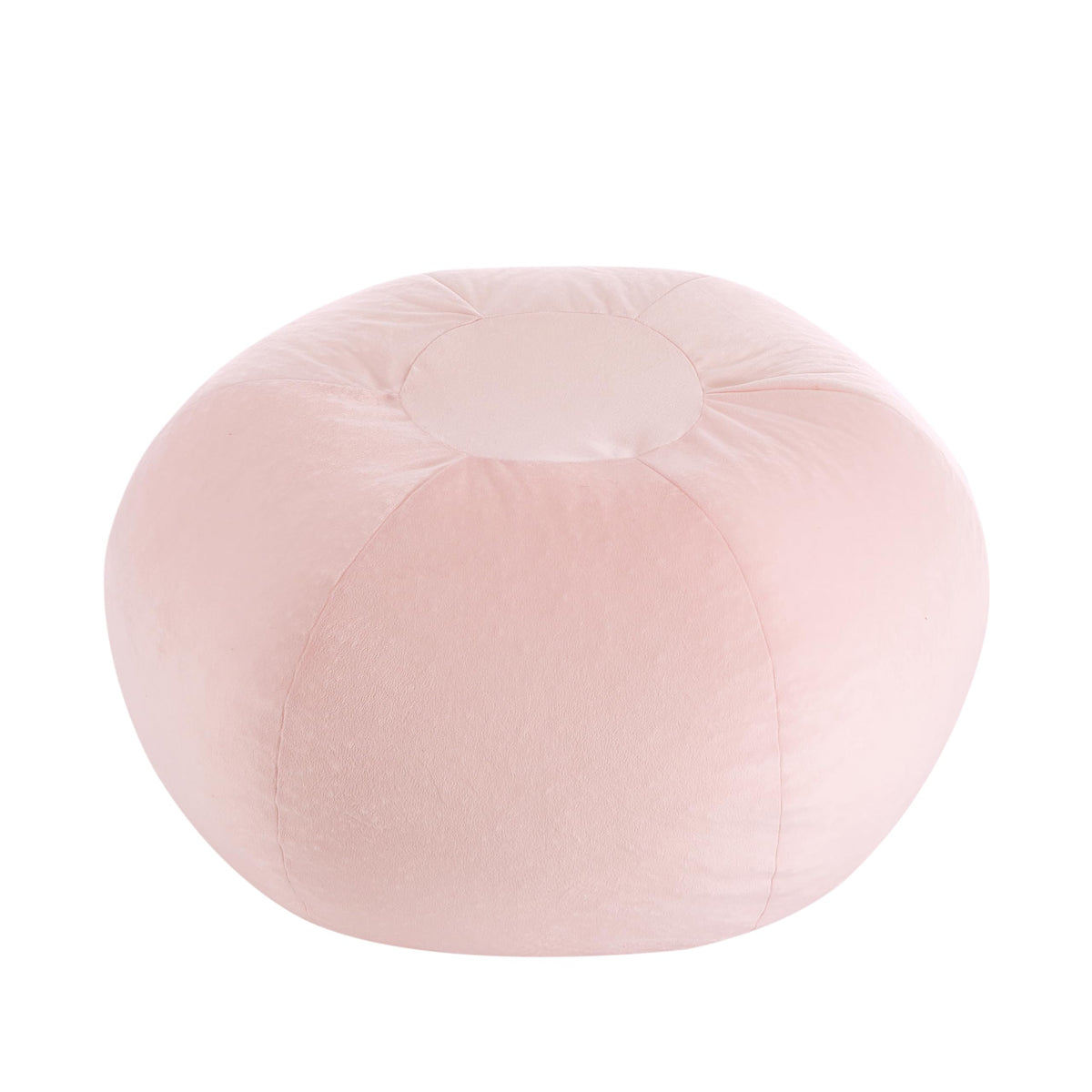Heritage Kids Pod Round Bean Bag Chair, Soft Plush Lounge Seat for Bedroom or Playroom, Light Blue