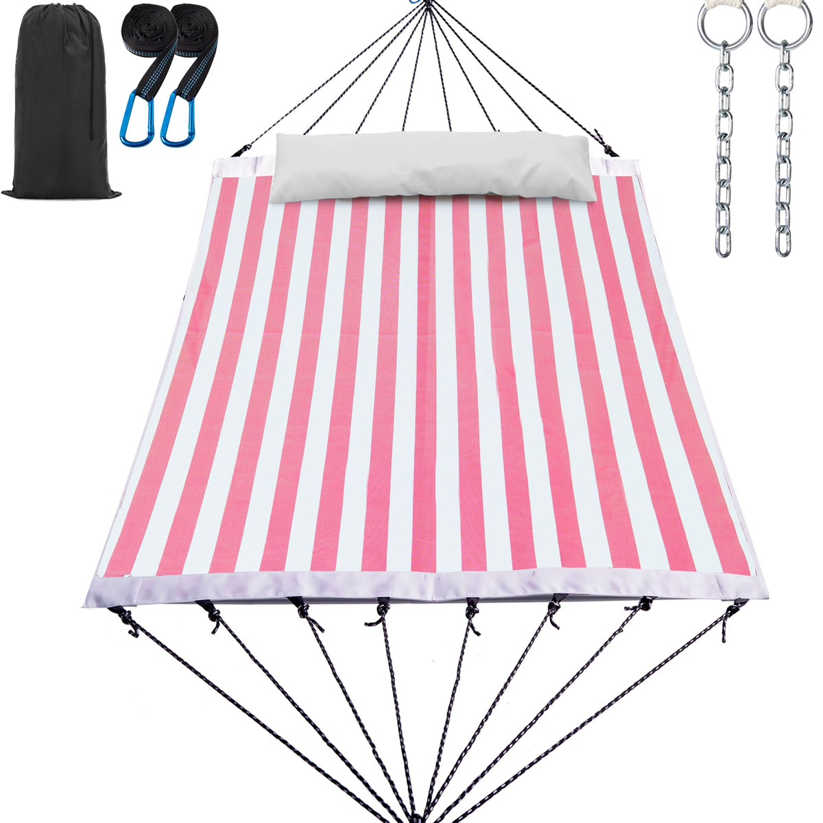 GAFETE 14ft Portable 2 Person Hammock, Quick Dry Textilene, 550 lb Capacity