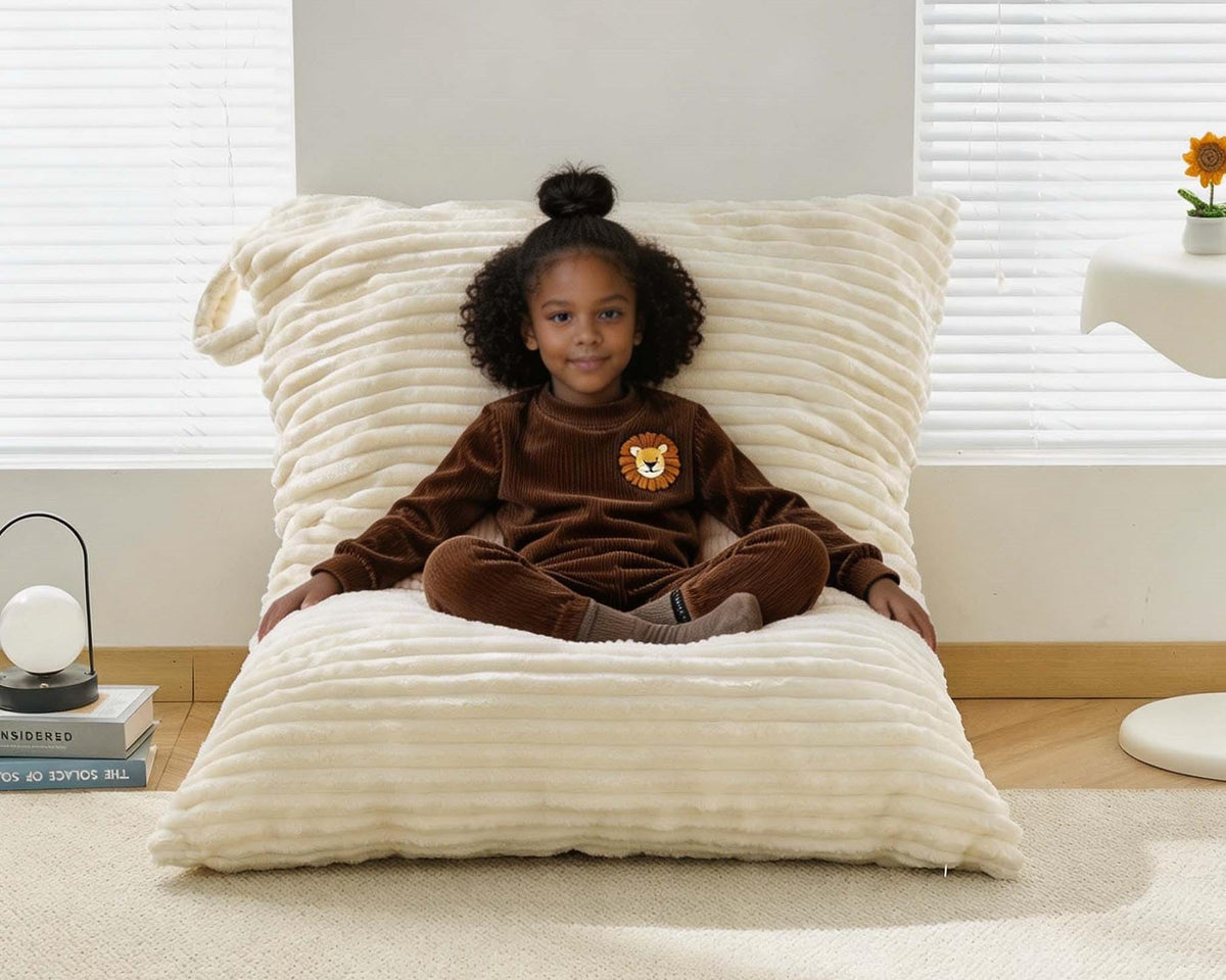 Stuffed Animal Storage Bean Bag Chair Cover (No Filler) Washable