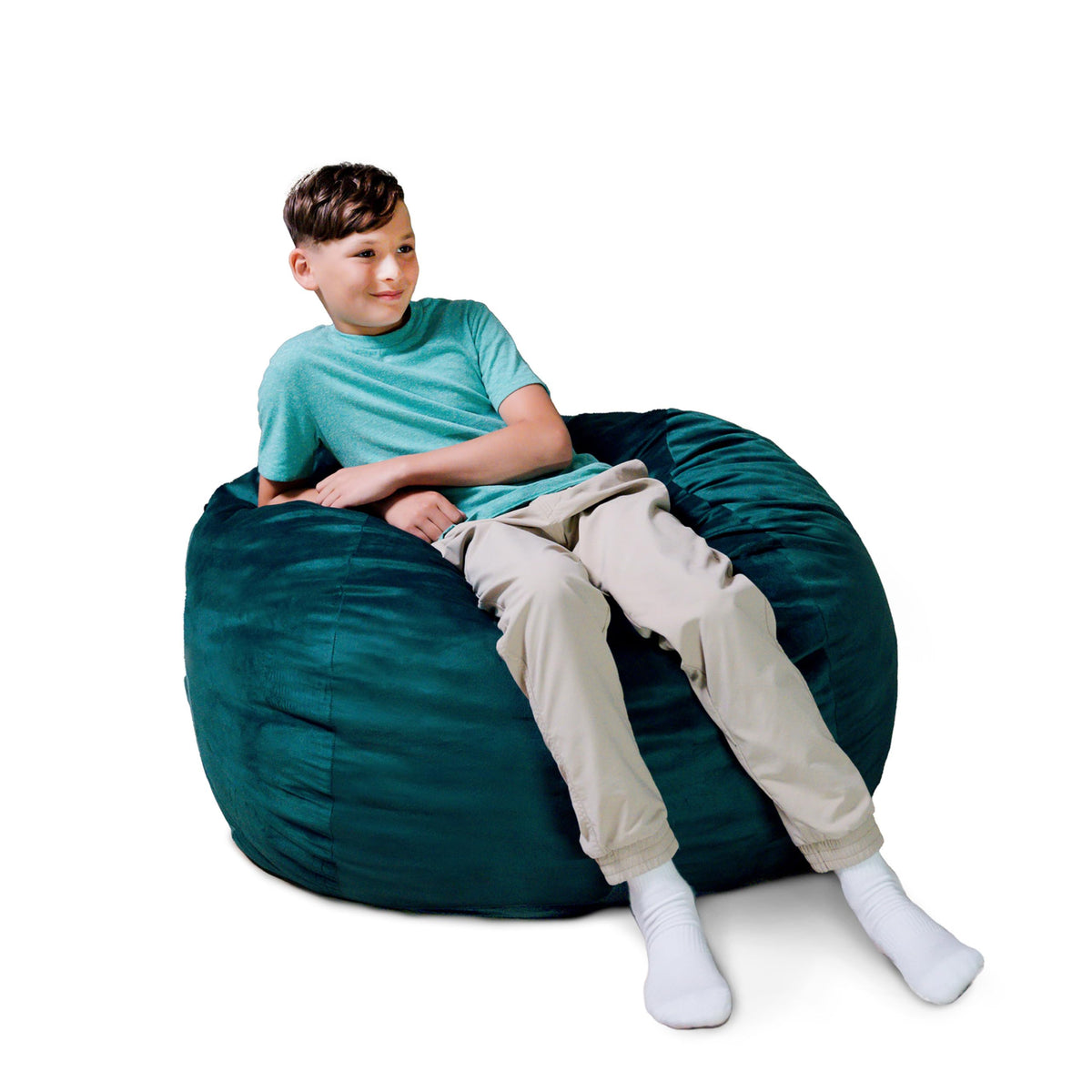 Big Joe Turnabout 3-in-1 Convertible Kids Bean Bag Chair, Midnight Blue