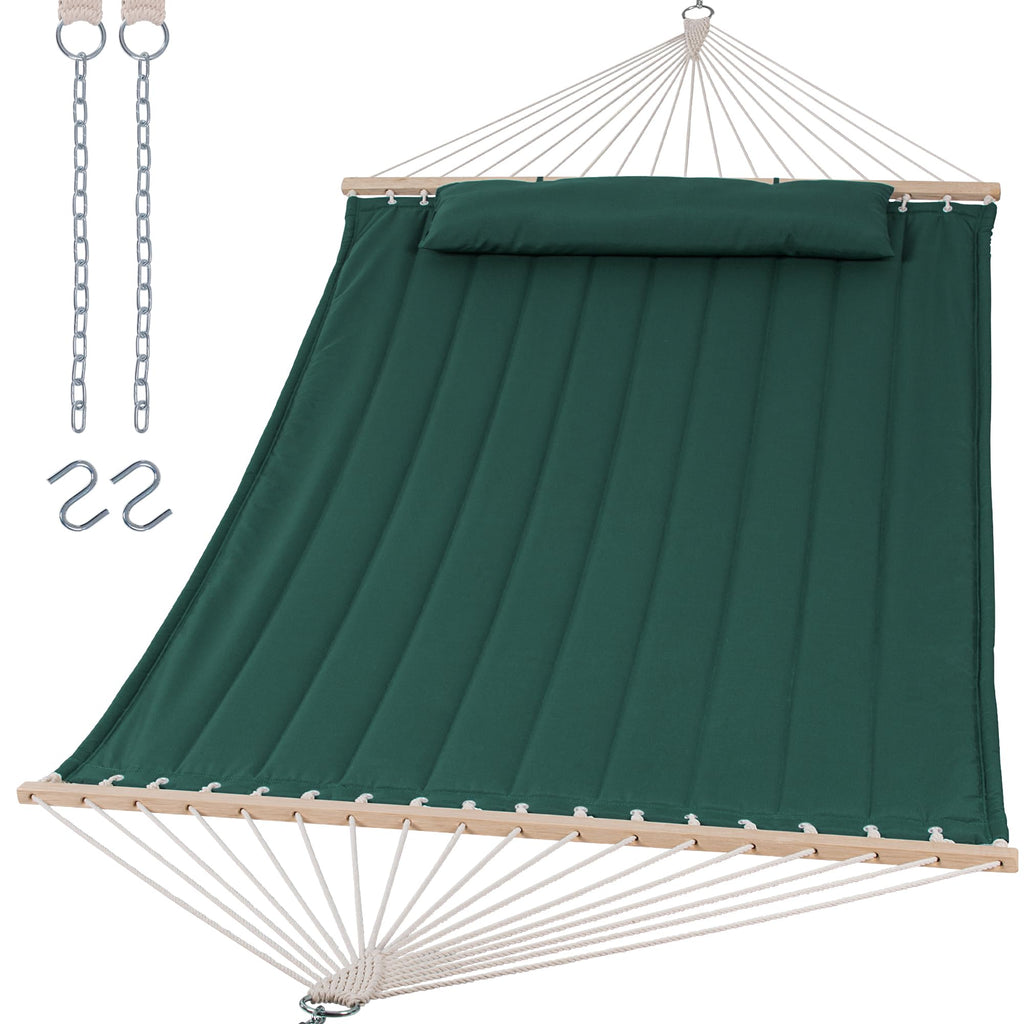 SUNCREAT Extra Large Outdoor Portable Hammock, Gray Green