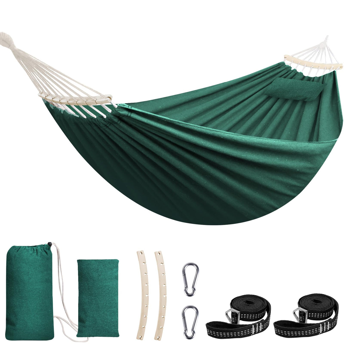 Chihee Cotton Hammock 8.9x4.9ft Holds Up to 660lbs Prevents Side-Tipping