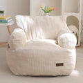 MAXYOYO Kids Bean Bag Chair, Stuffed Bean Bag Sofa, Beige, Standard