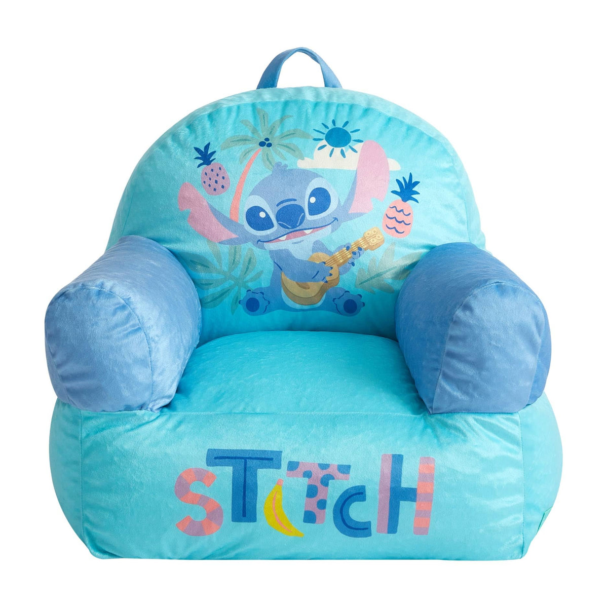Disney Winnie the Pooh Kids Sofa Bean Bag Armchair, Soft Plush Lounge Chair for Bedroom or Playroom