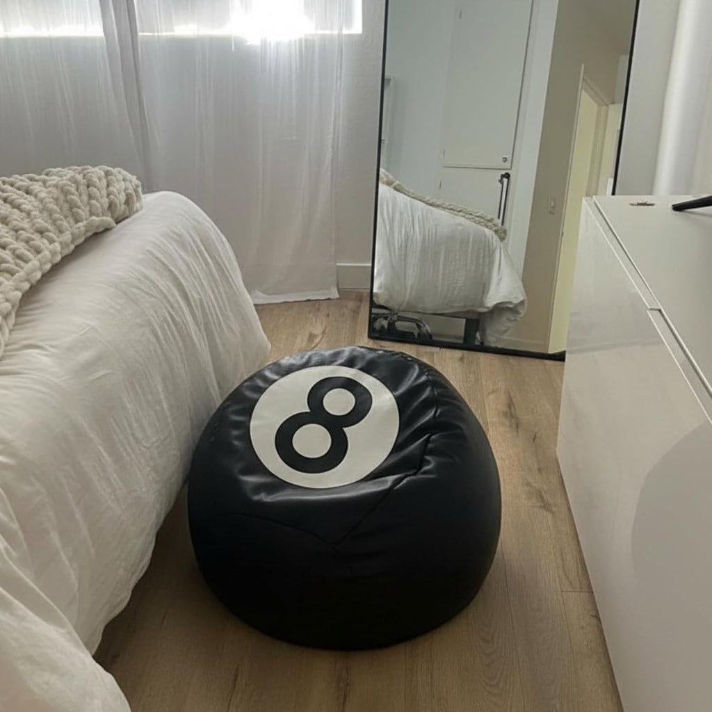 Aceorbit 8 Ball Bean Bag Chair Cover Prize Gift PU Leather Organizer