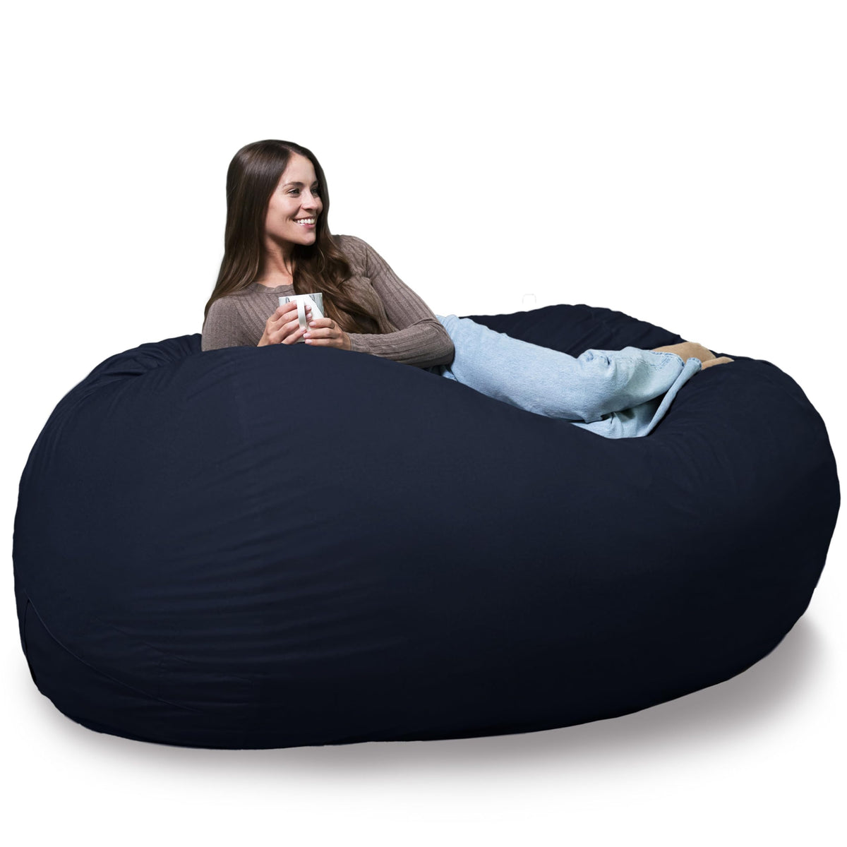 Big Joe Turnabout 3-in-1 Convertible Kids Bean Bag Chair, Midnight Blue