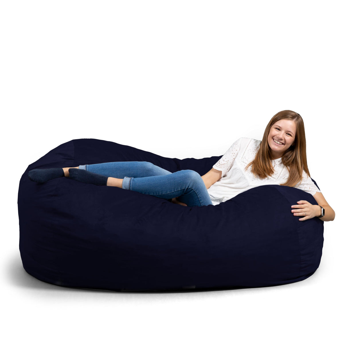 Big Joe Turnabout 3-in-1 Convertible Kids Bean Bag Chair, Midnight Blue