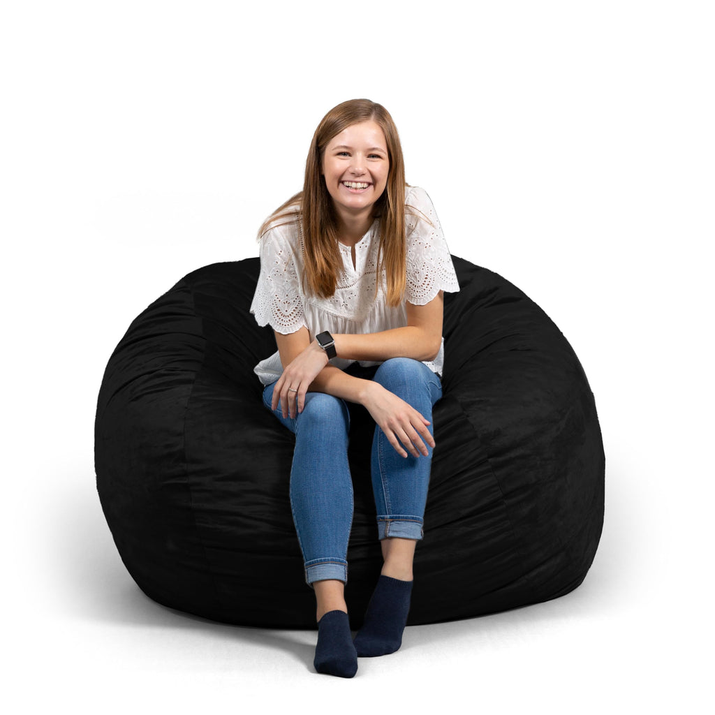 Big Joe Turnabout 3-in-1 Convertible Kids Bean Bag Chair, Midnight Blue